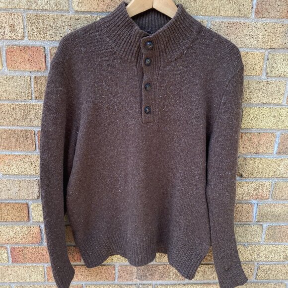 Vintage 1997 Polo Ralph Lauren Merino Wool / Rabbit Hair Sweater Brown Medium - Picture 1 of 6